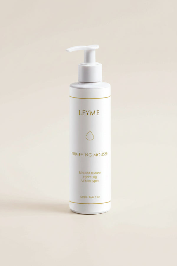 Purifying Mousse från Leyme, rengöringsmousse i 190 ml för alla hudtyper.
