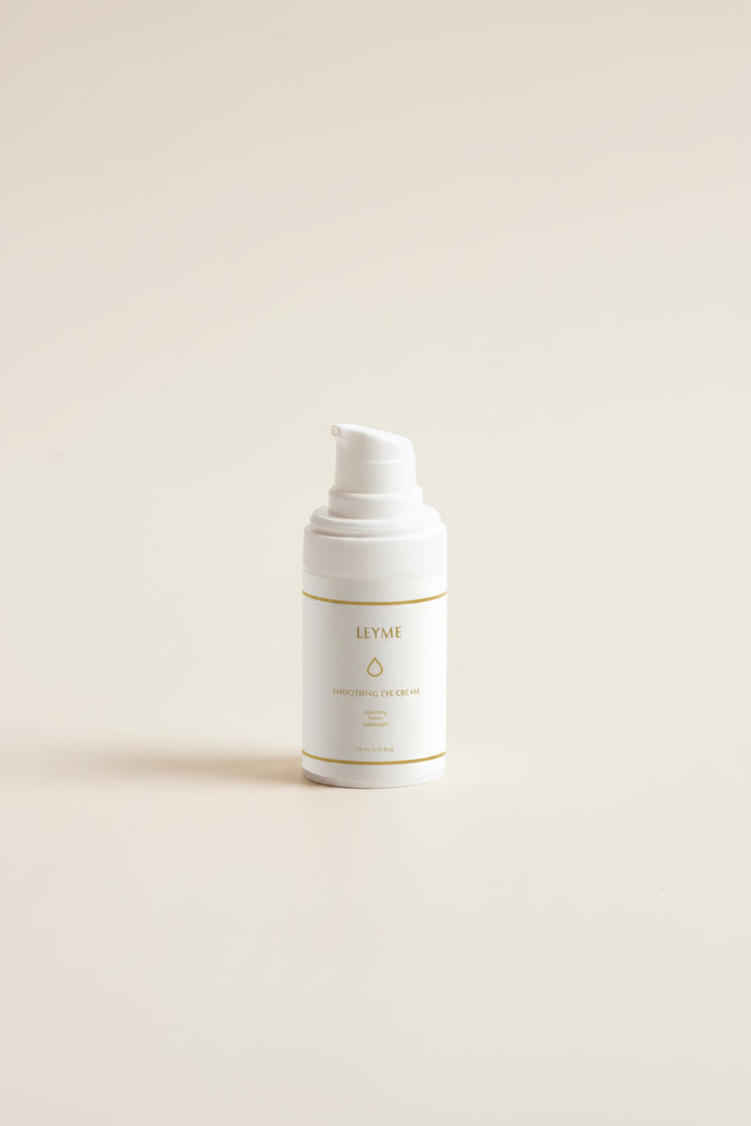 Leyme Smoothing eye cream - 15 ml för sittande behållare med pump och elegant design