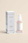 Leyme Exosome & Niacinamide Serum, vit ask och pumpflaska med rosa serum, 30 ml